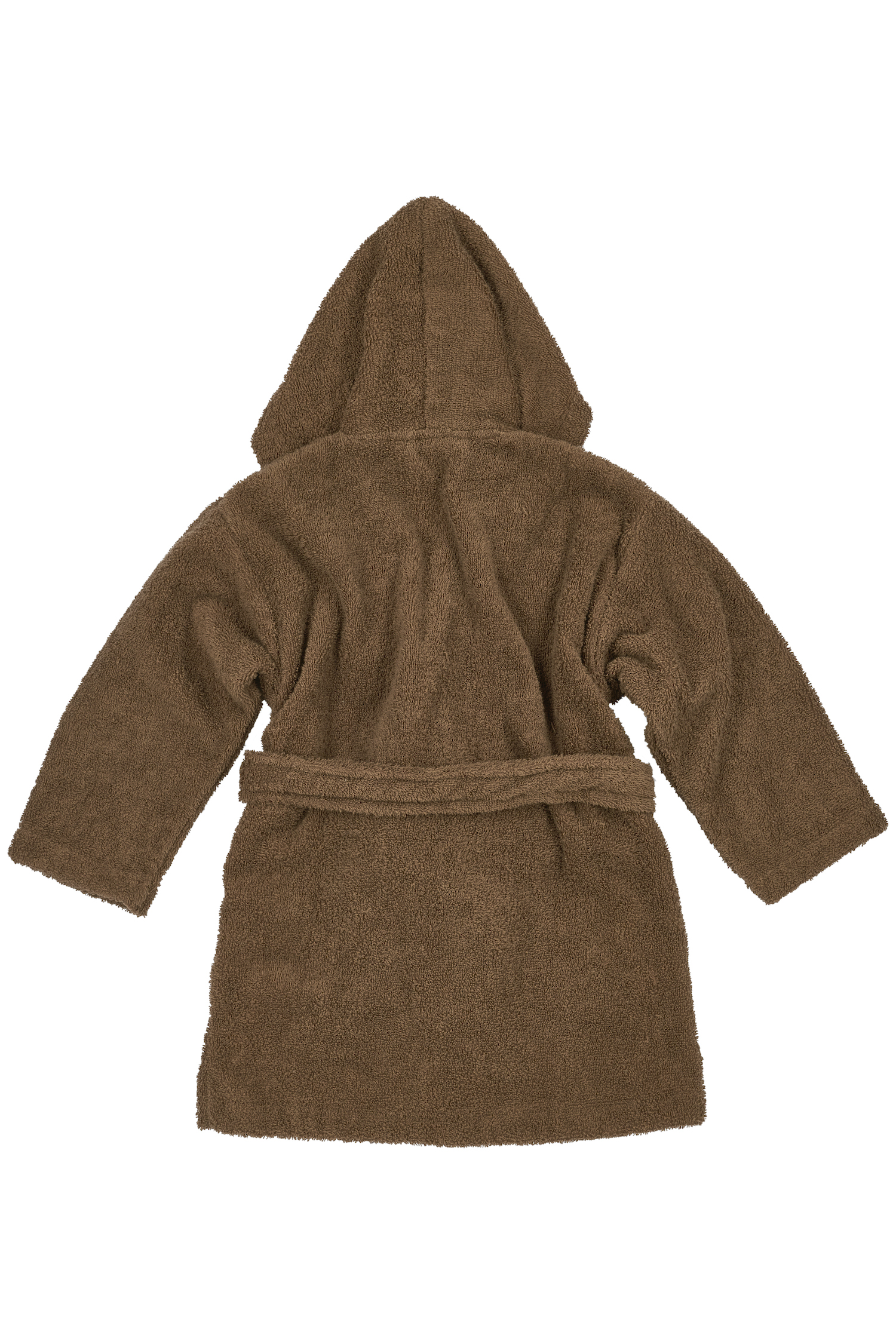 Badjas badstof Uni - chocolate - 98/104