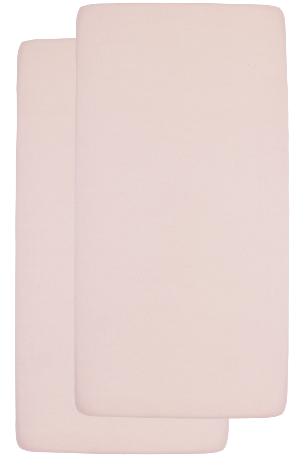 Hoeslaken juniorbed 2-pack Uni - soft pink - 70x140/150cm