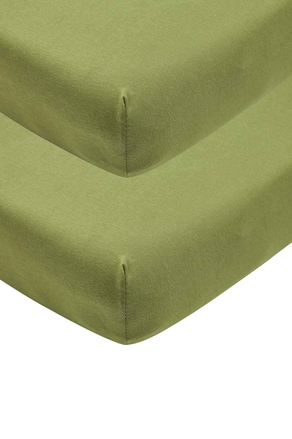 Hoeslaken wieg 2-pack Uni - avocado - 40x80/90cm