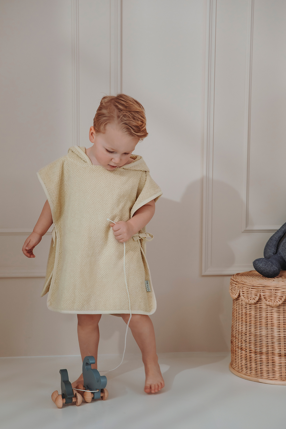 Badponcho Popcorn - soft sand - 1-3 jaar
