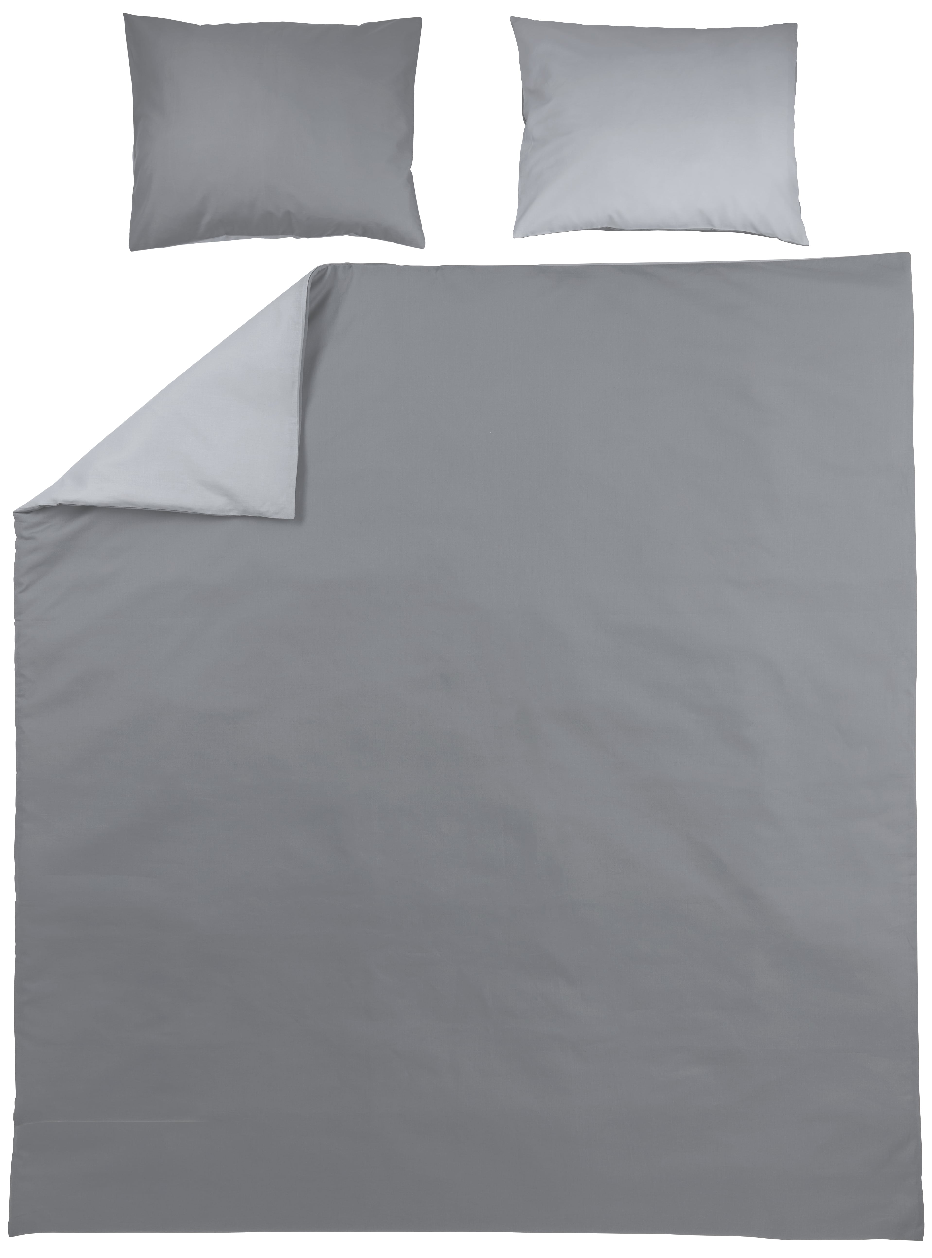 Dekbedovertrek 2-persoons Uni Grey/Light Grey (200x200/220cm)