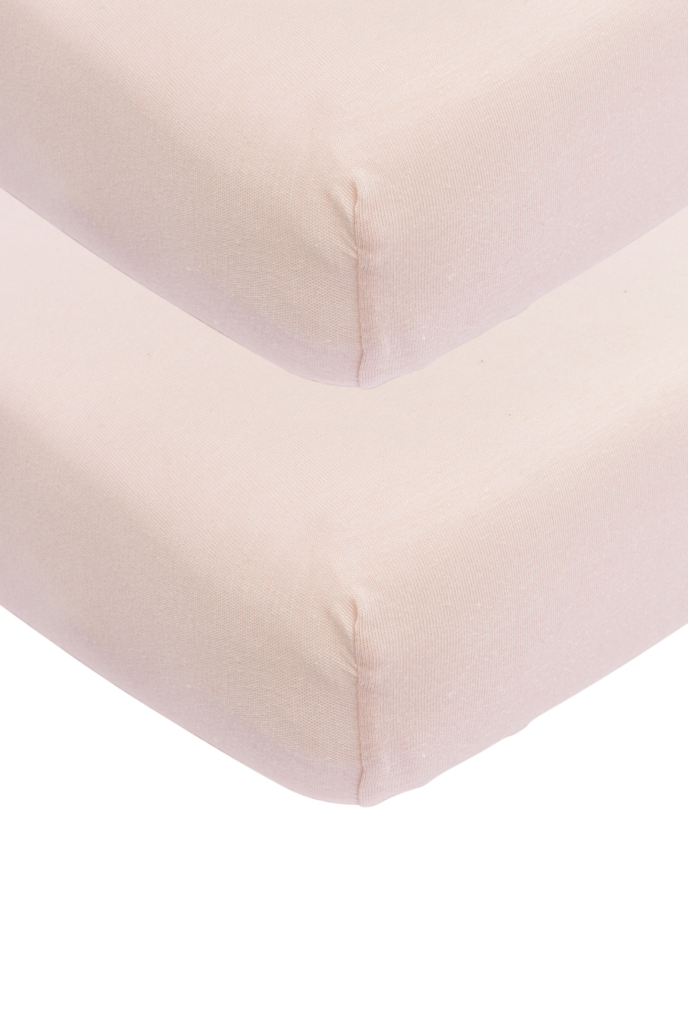Hoeslaken juniorbed 2-pack jersey Uni - soft pink - 70x140/150cm