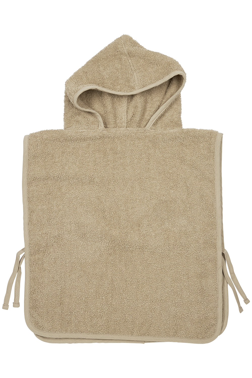 Badponcho badstof Uni - sand - 1-3 jaar