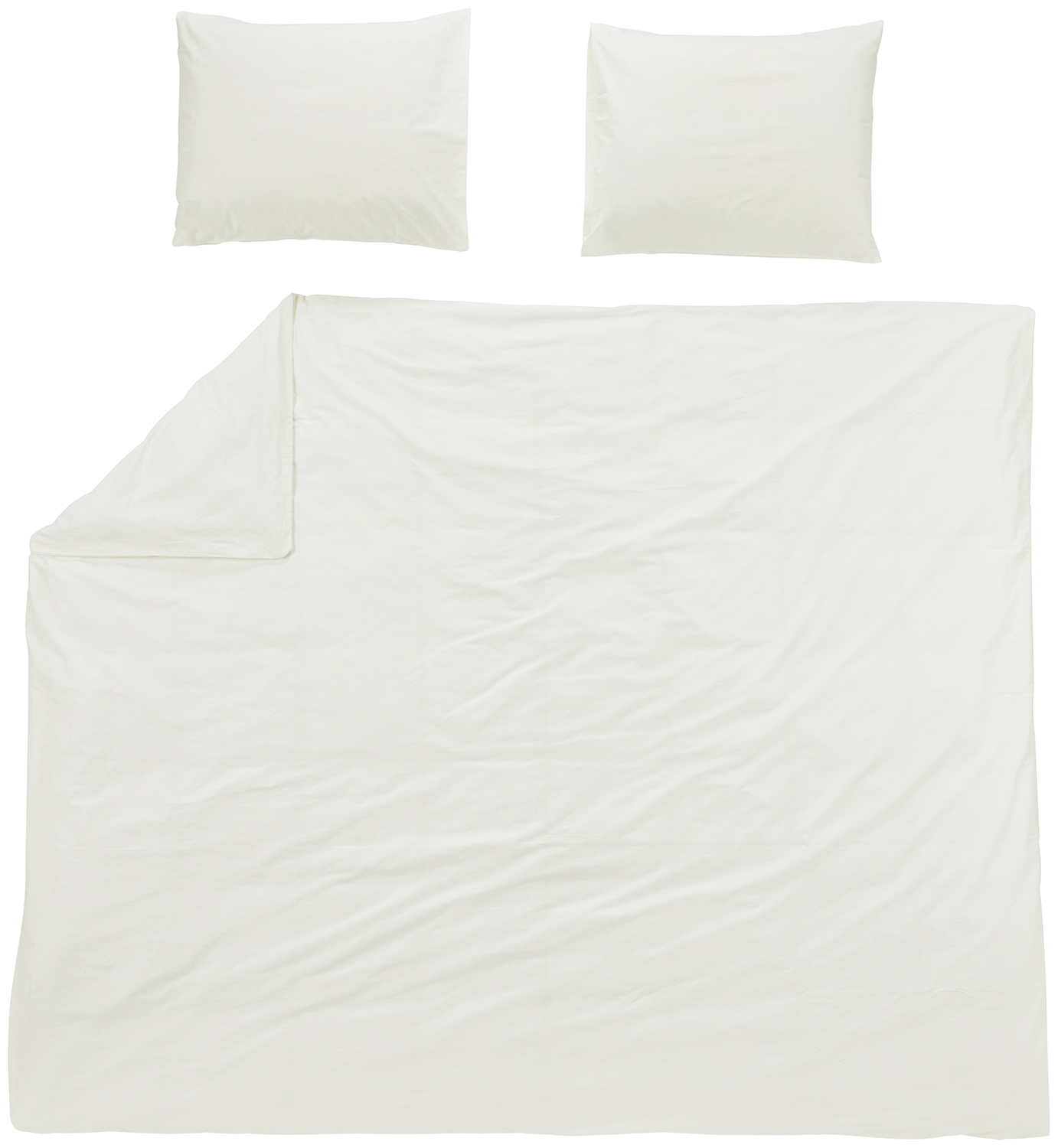 Dekbedovertrek tweepersoons Uni - offwhite - 200x200/220cm