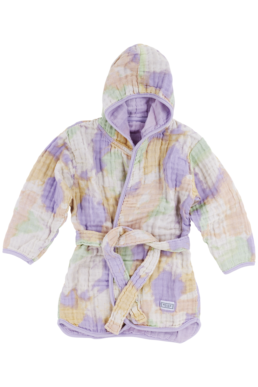 Badjas hydrofiel Tie-Dye - soft lilac - 86/92
