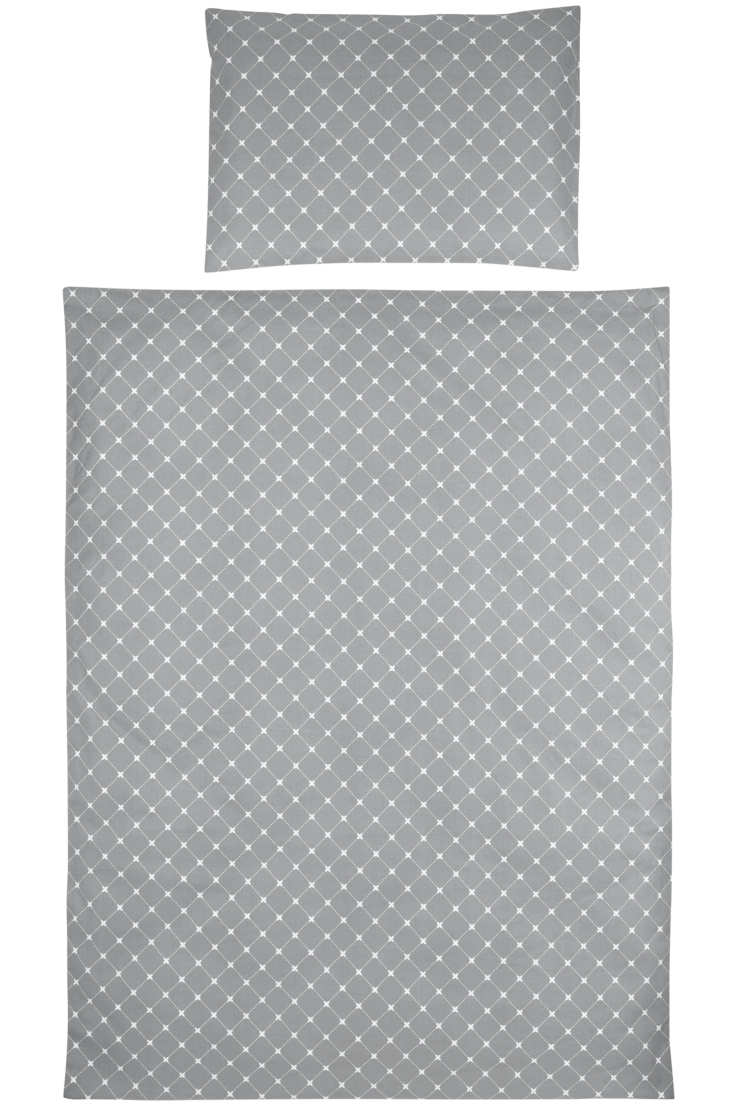 Dekbedovertrek + kussensloop peuter Louis - grey - 120x150cm