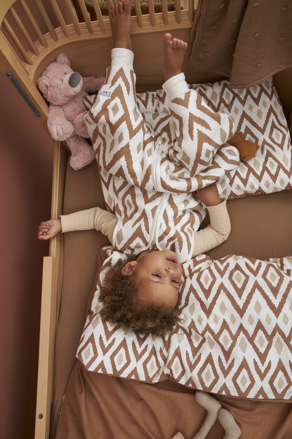 Hoeslaken juniorbed Uni - toffee - 70x140/150cm