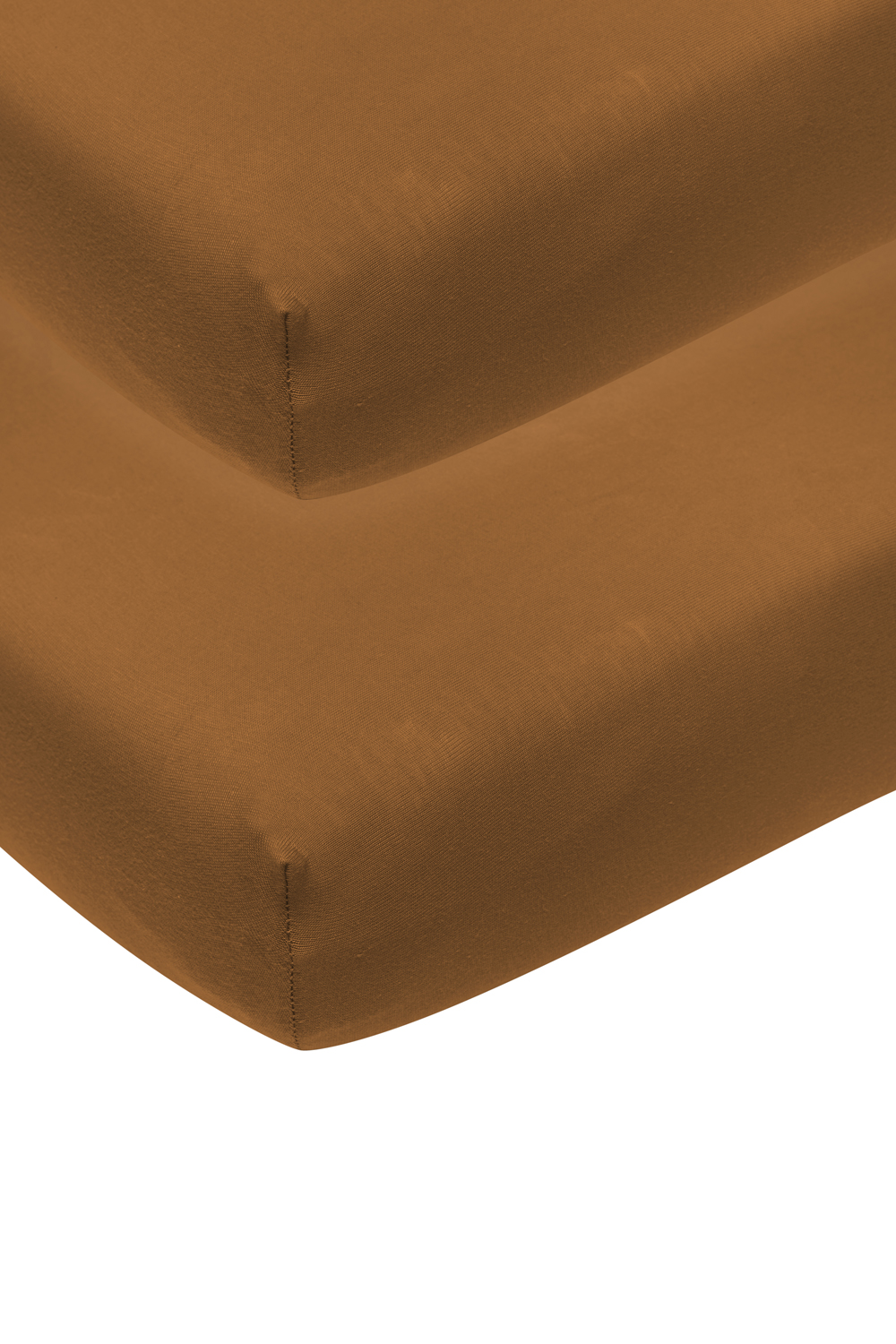 Hoeslaken juniorbed 2-pack Uni - camel - 70x140/150cm