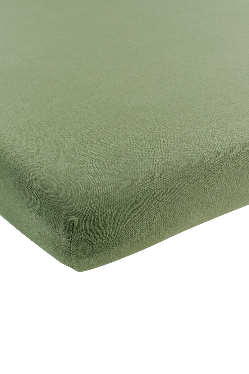 Hoeslaken juniorbed jersey Uni - olive green - 70x140/150cm