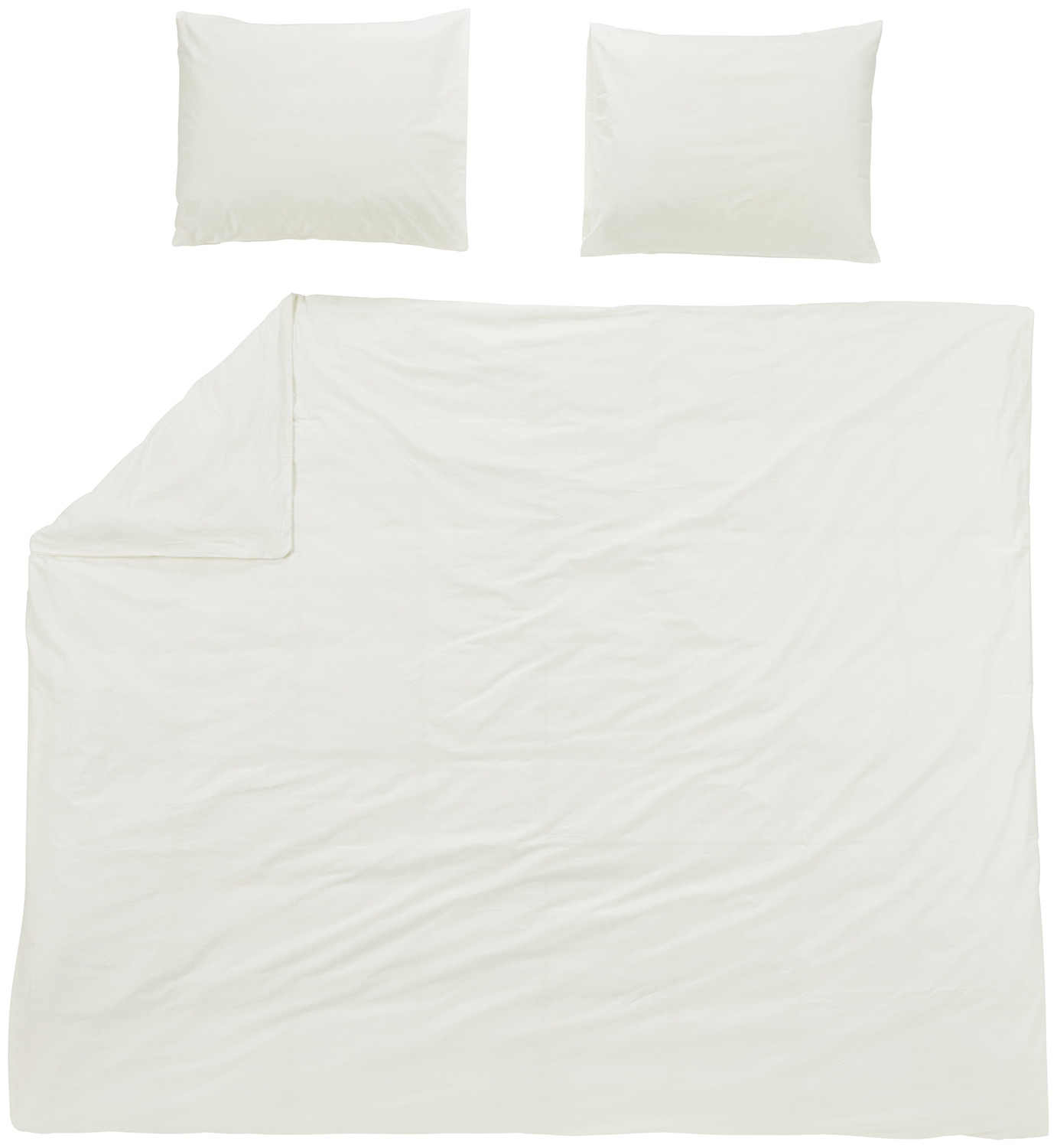 Dekbedovertrek 2-persoons Uni Offwhite (200x200/220cm)