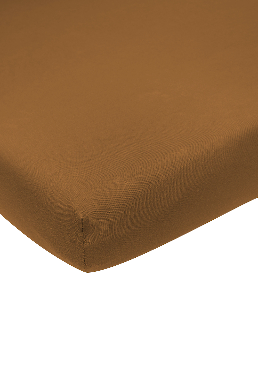 Hoeslaken eenpersoonsbed Uni - camel - 90x210/220cm