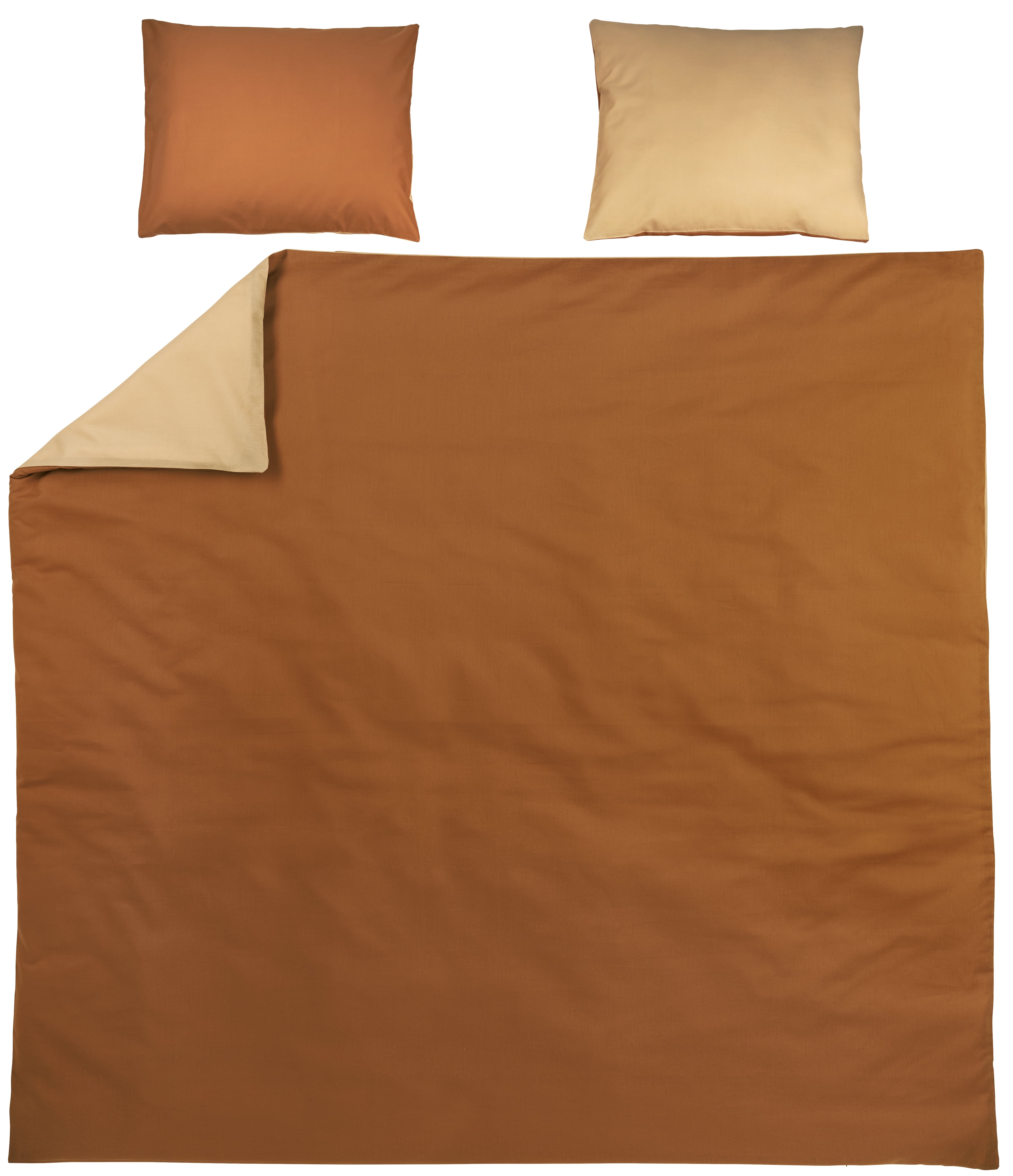 Dekbedovertrek 2-persoons Uni Camel/Warm Sand (240x200/220cm)