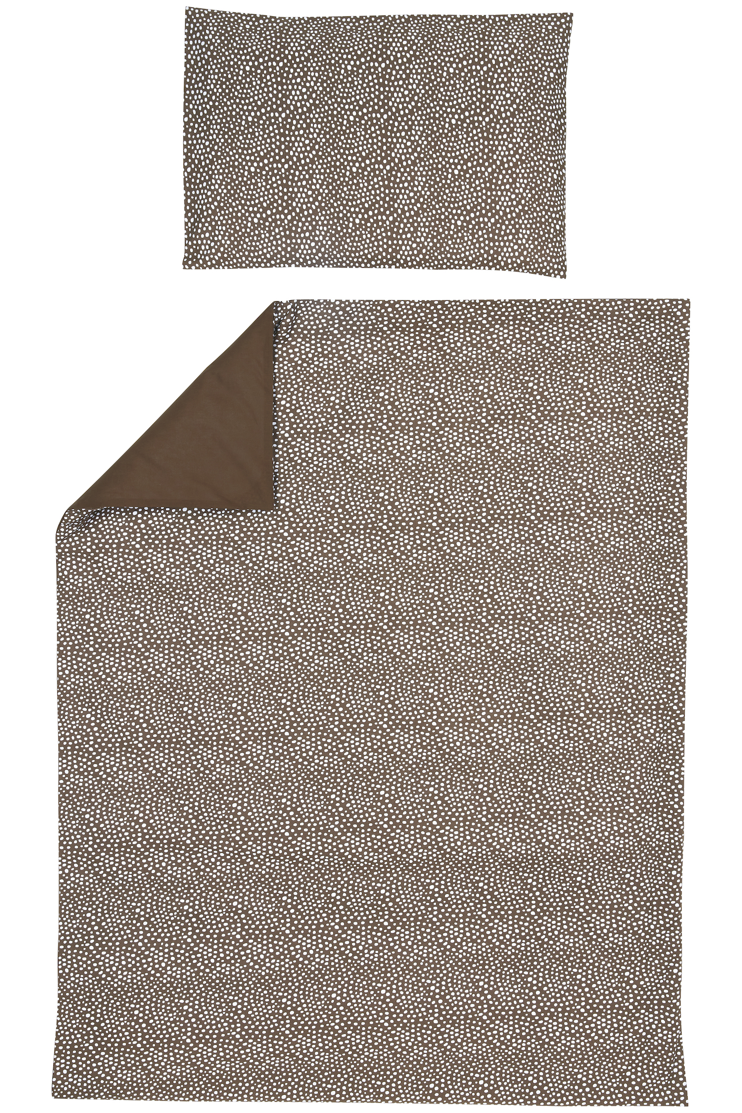 Dekbedovertrek + kussensloop peuter Cheetah/Uni - chocolate - 120x150cm