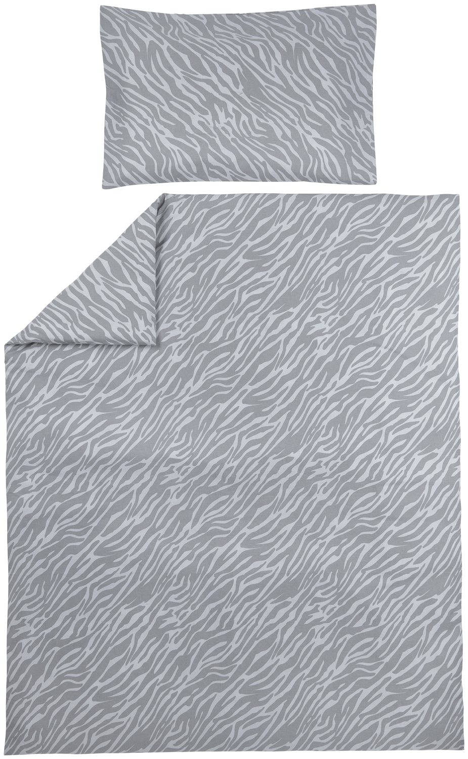 Dekbedovertrek ledikant Zebra - grey - 100x135cm
