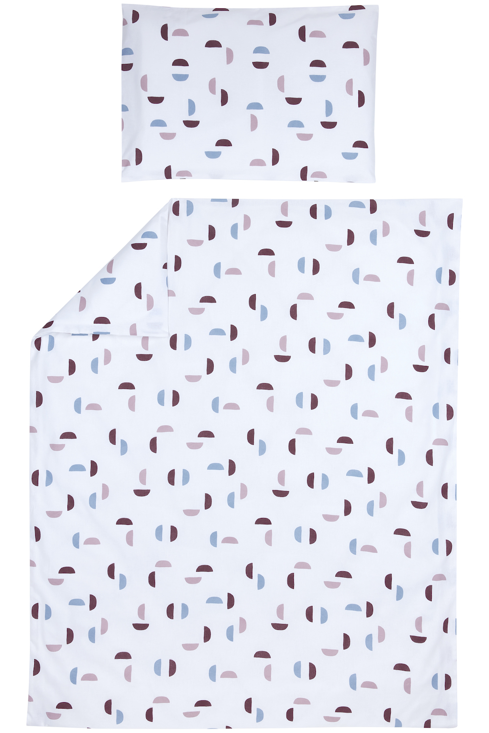 Dekbedovertrek + Kussensloop Shapes - Lilac - 100x135cm