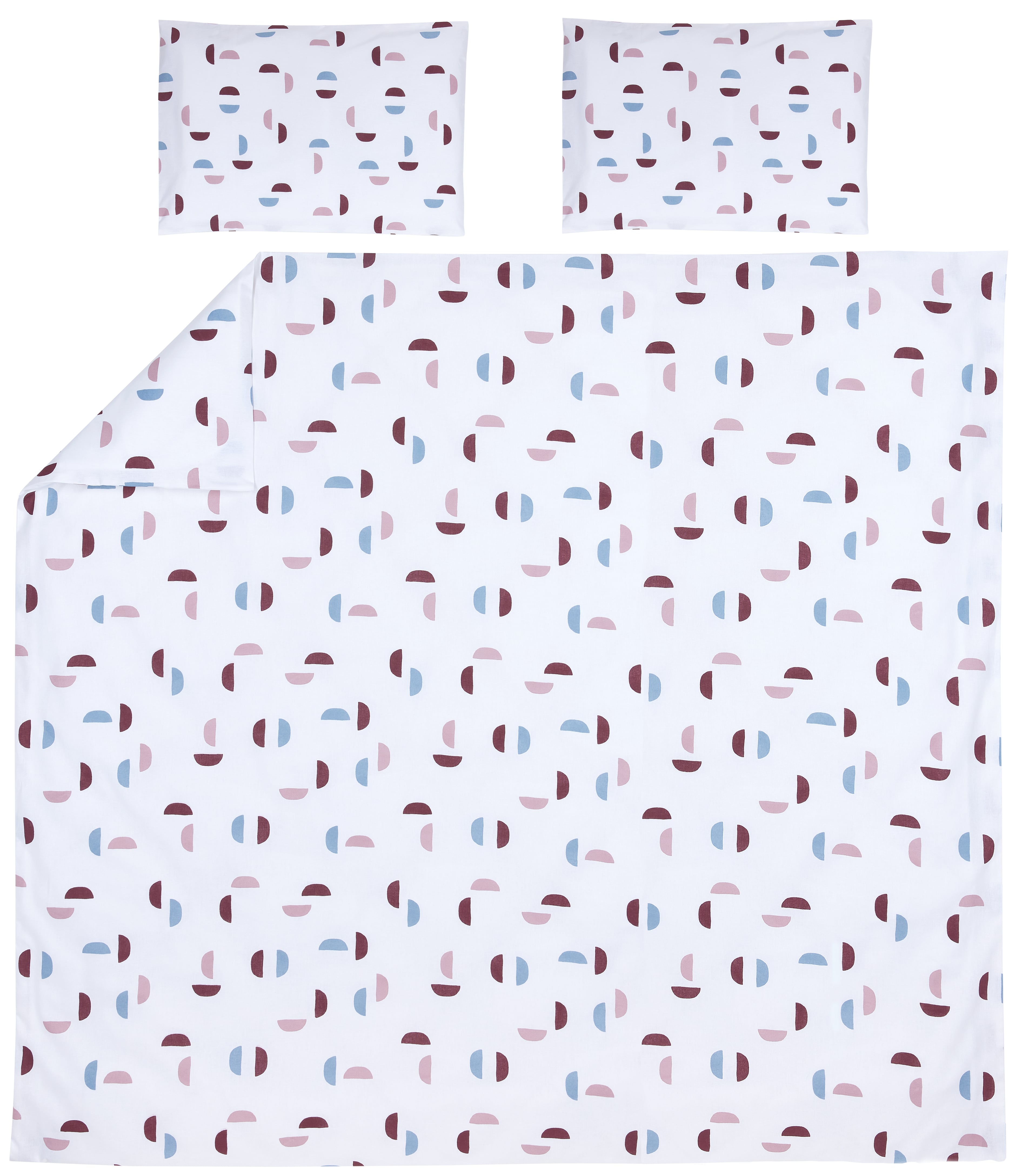 Dekbedovertrek 2-persoons Shapes Lilac (240x200/220cm)