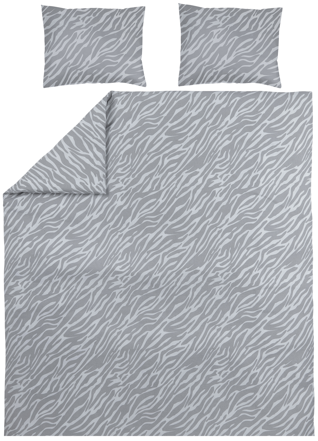 Dekbedovertrek tweepersoons Zebra - grey - 200x200/220cm