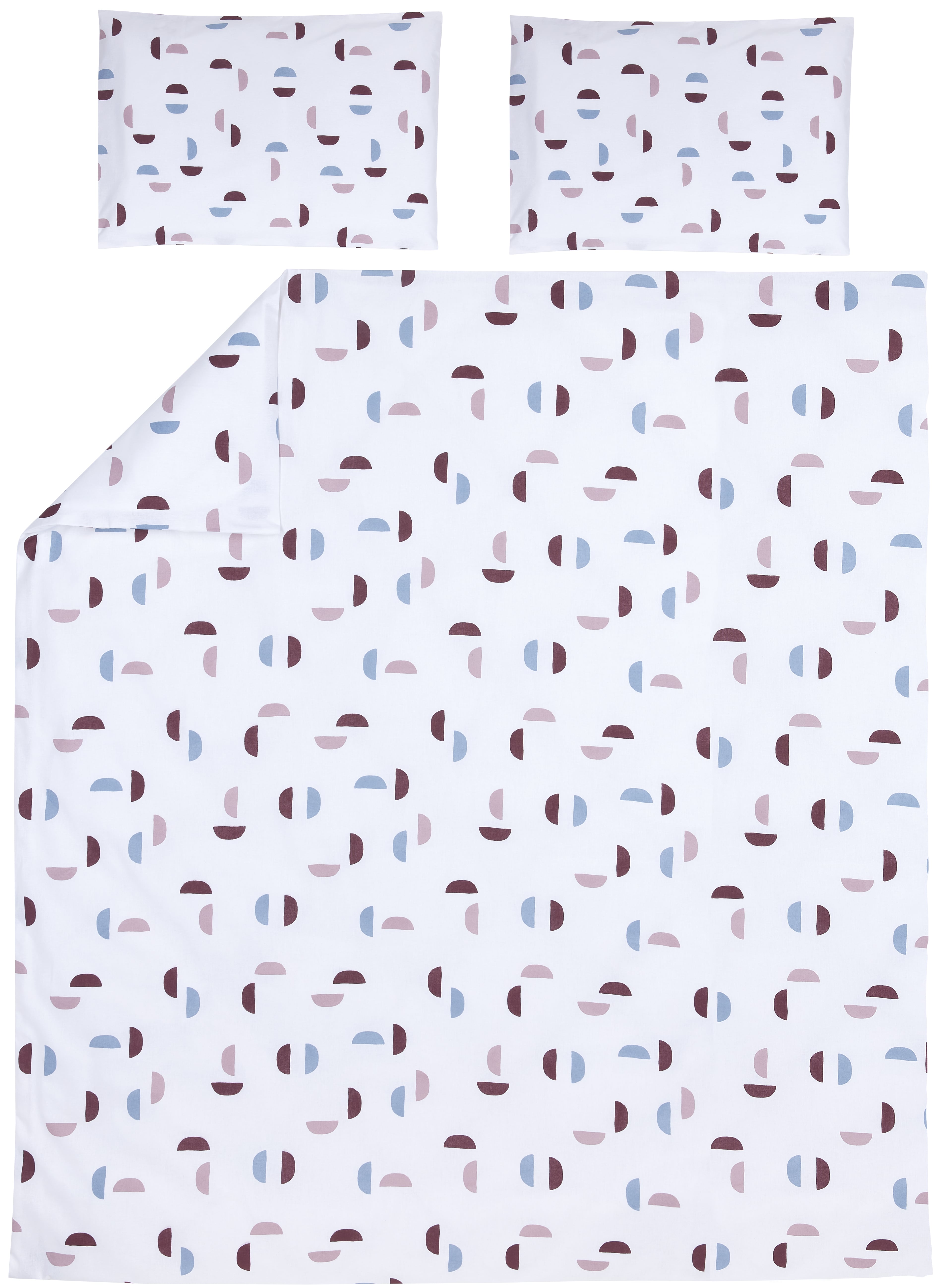 Dekbedovertrek 2-persoons Shapes Lilac (200x200/220cm)